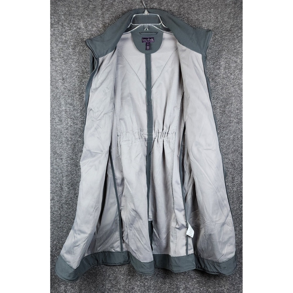 Long Tall Sally Softshell Jacket Women L Grey Tall Adjustable Waist Full Zip - Picture 5 of 10